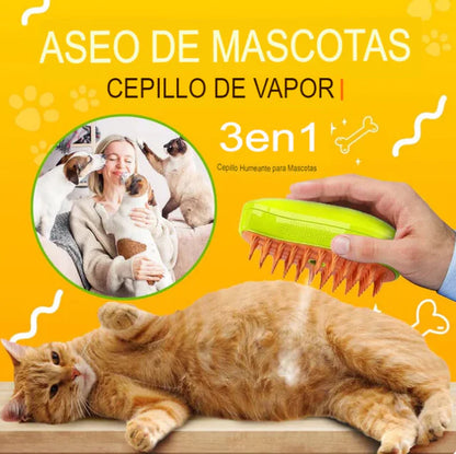 Cepillo Spa Vapor para Mascotas